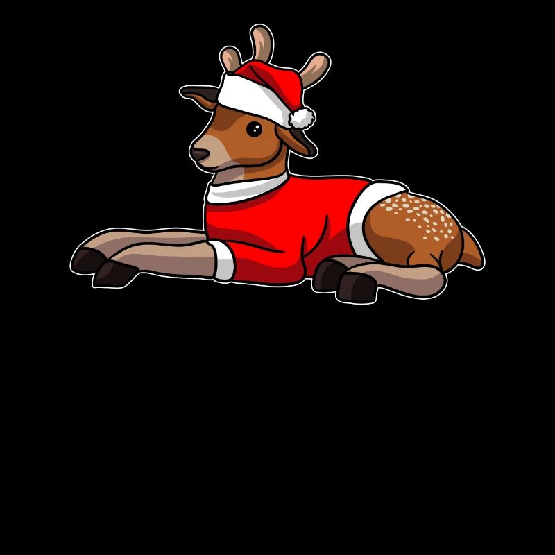 Reh Weihnachtsmütze