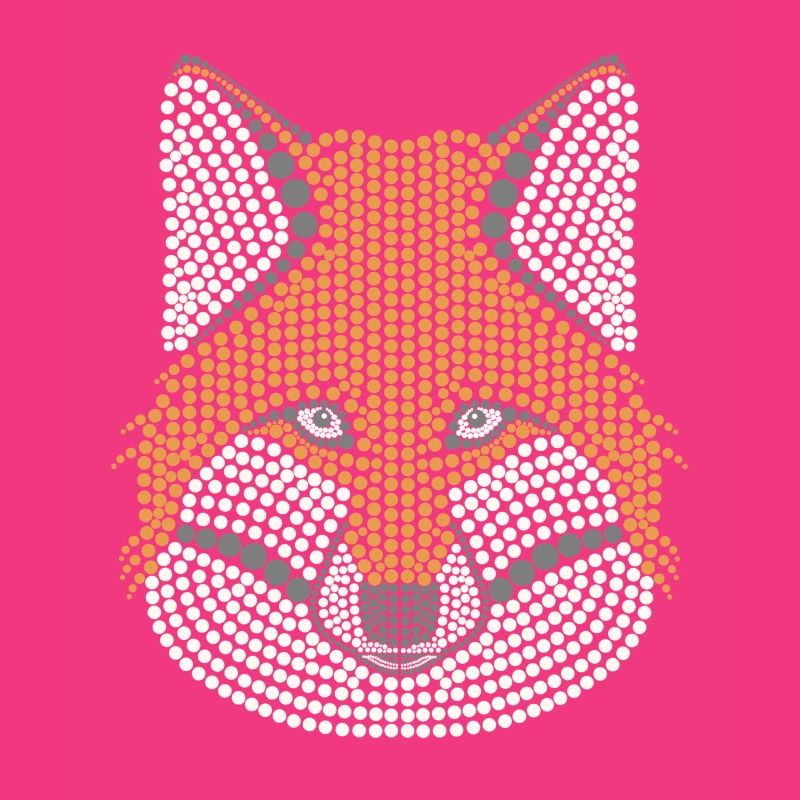 Conception d’animaux forestiers de renards parsemés de têtes d’animaux