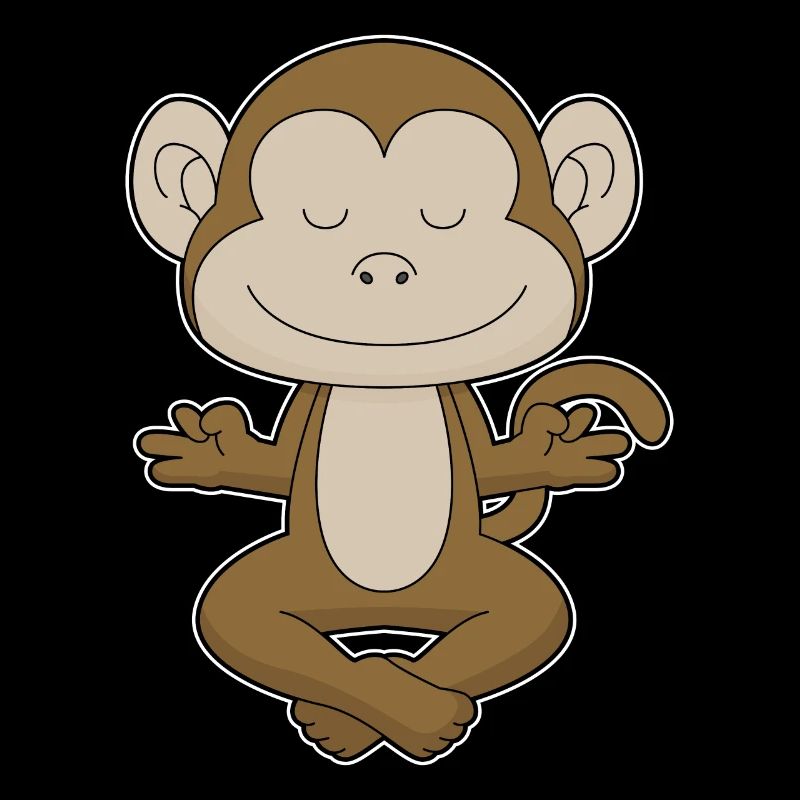 Méditation de yoga de singe