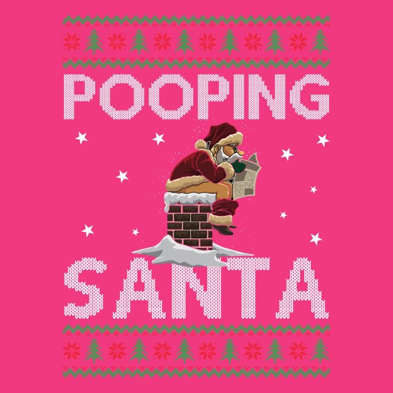 Pooping Santa Down The Chimney - Ugly Christmas