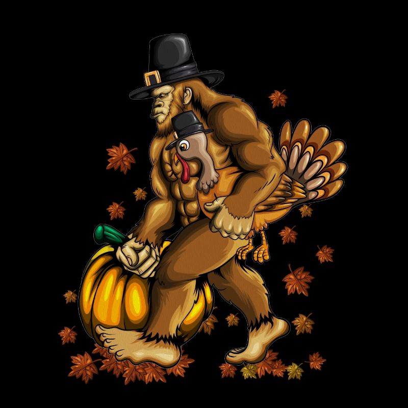 Pumpkin Thanksgiving Celebration Monkey Holds Turkey Outfit