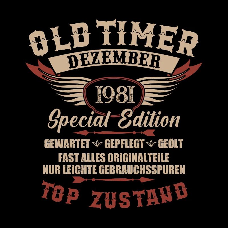 Oldtimer Dezember 1981 Jahrgang Geburtstag