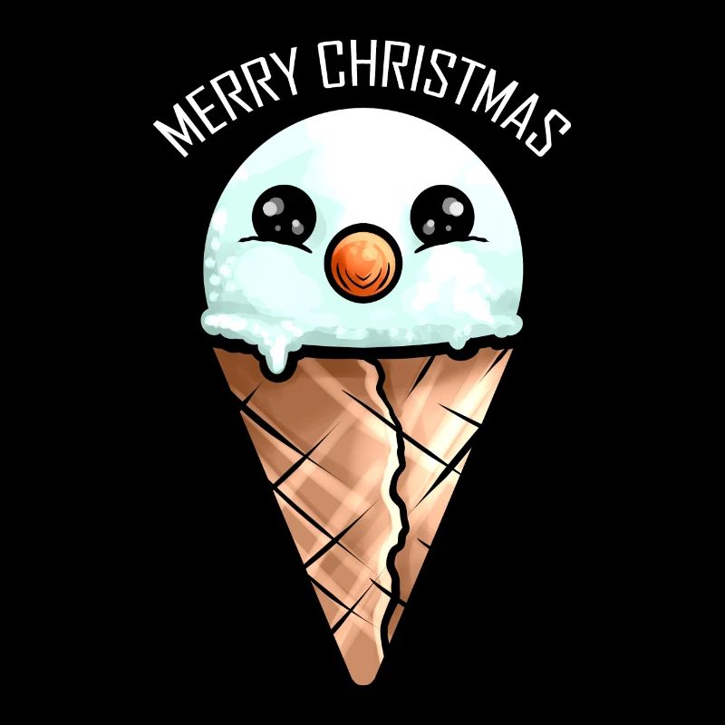 Snowman Ice Cone Merry Christmas