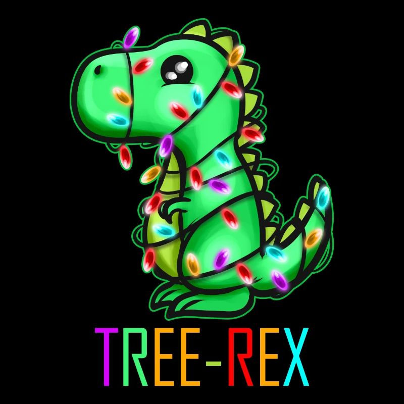 Christmas Tree Rex T-Rex Fairy Lights Light Chain