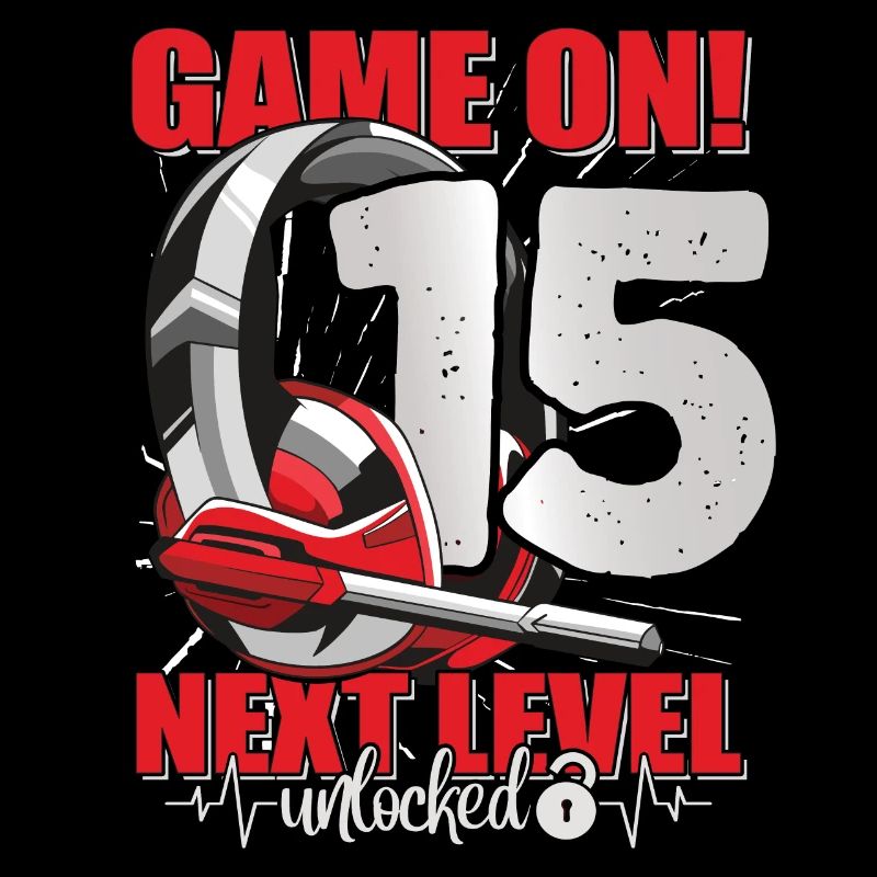 Next Level unlocked 15. Geburtstag Herren Gaming