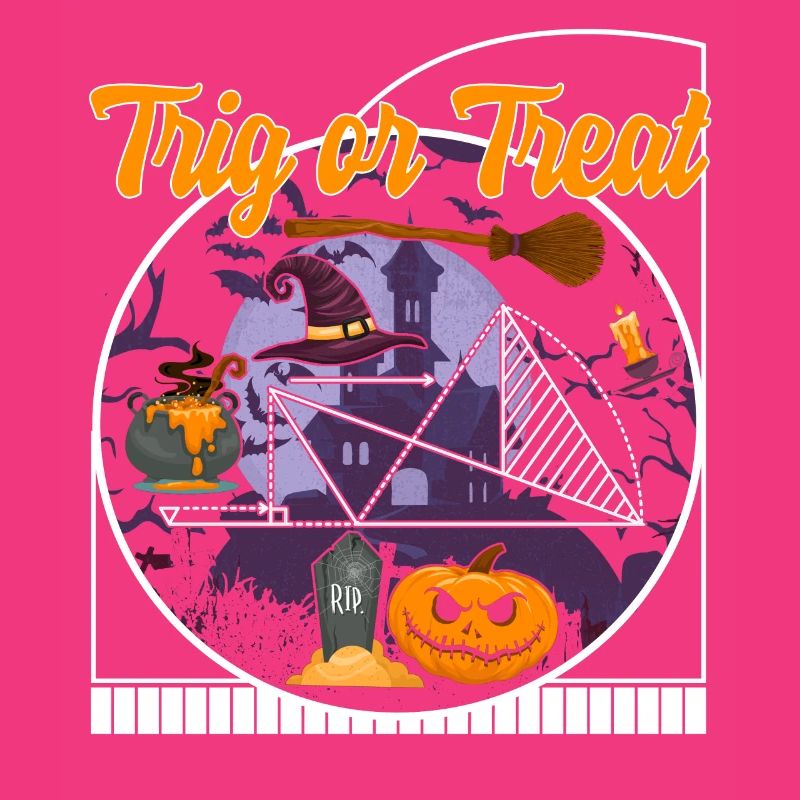 Halloween Mathe Lehrer Hemd, Trig oder Leckerbissen