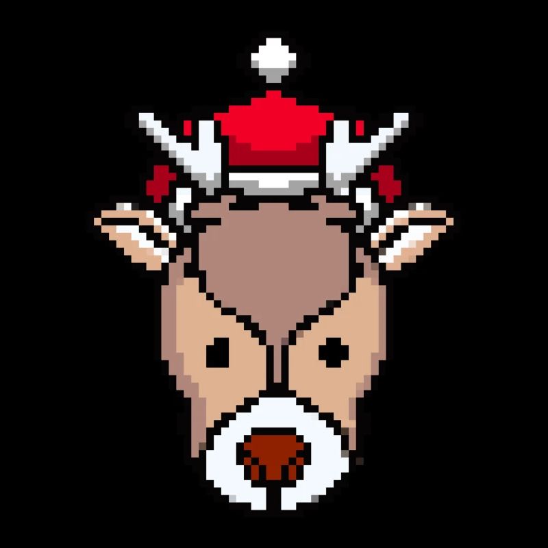 Deer pixelated Christmas - Funny deer