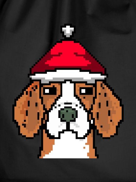 Beagle Pixelated Christmas - Funny