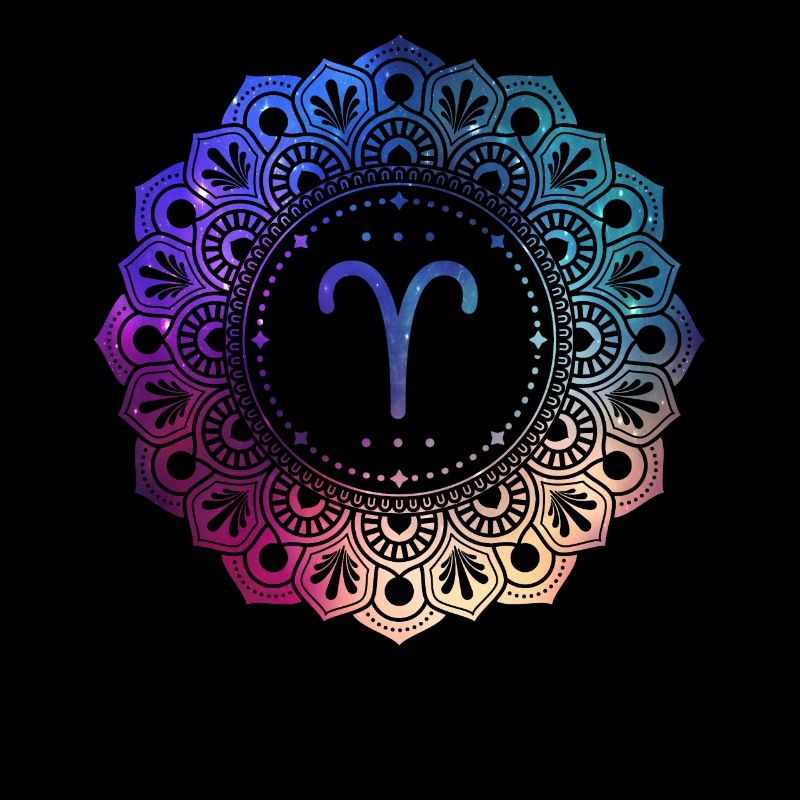 Widder Sternzeichen Symbol Mandala