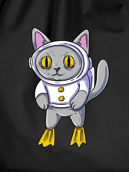 Underwater Cat Diving Diver