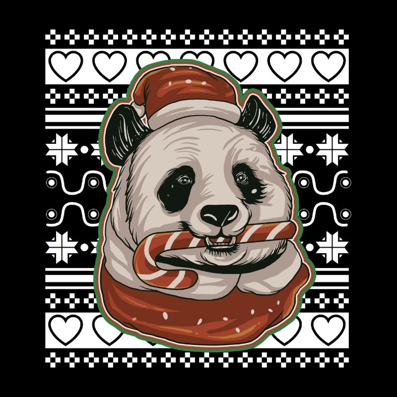 Pull de Noël moche Tshirt Weihnachten Panda
