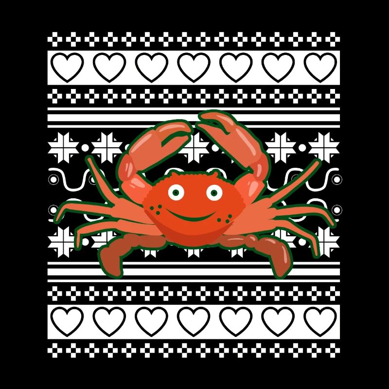Pull de Noël moche Tshirt Crabe de Noël