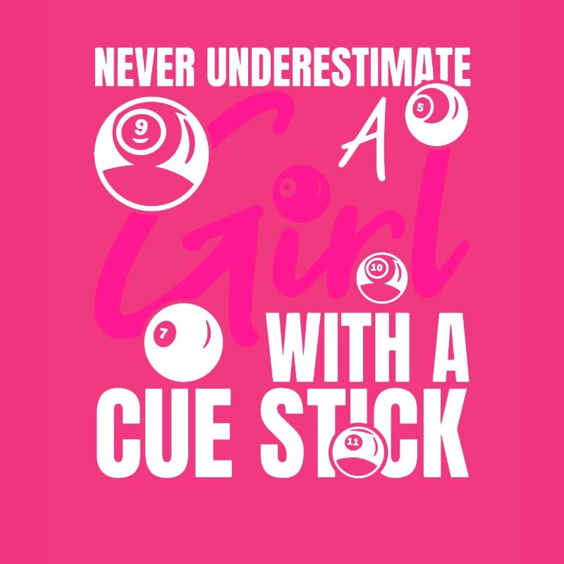 Mädchen mit Billardqueue