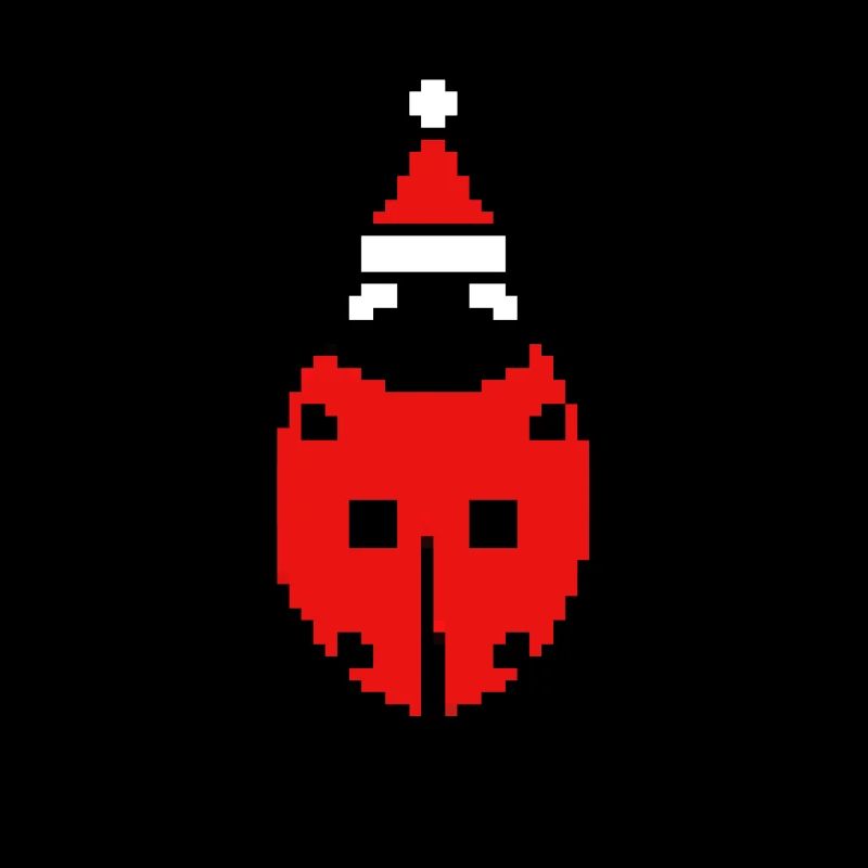 Ladybug pixelated Christmas - Funny