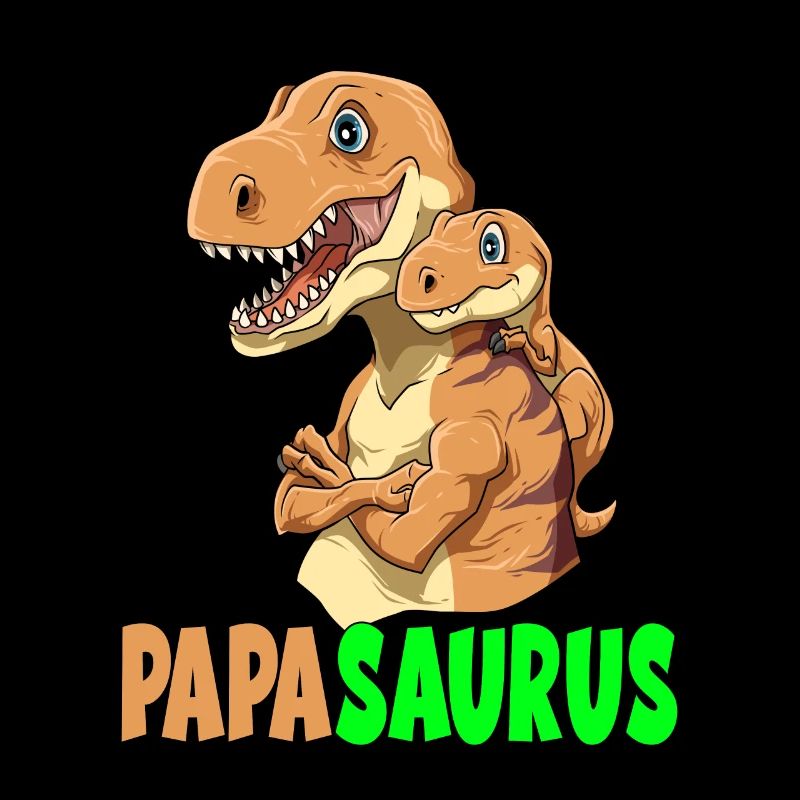 Papasaurus Dino Sohn Papa Vatertag Dinosaurier