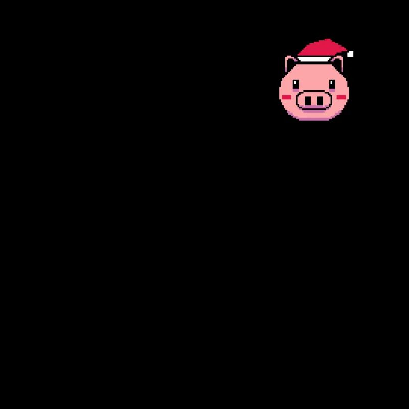 Pig pixelisé Noël - Drôle de cochon