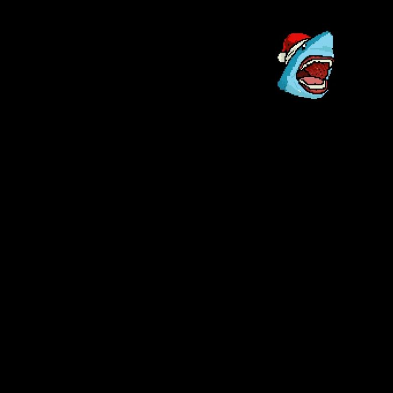 Shark Pixelated Christmas - Funny