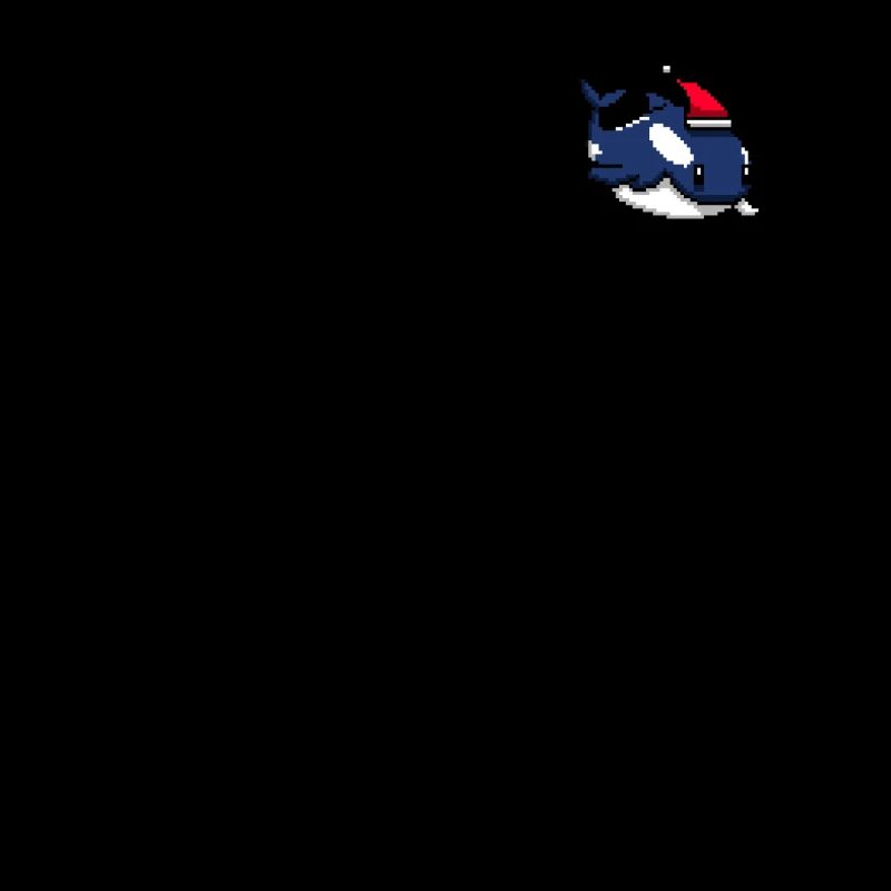 Orca Pixélisé Noël - Drôle