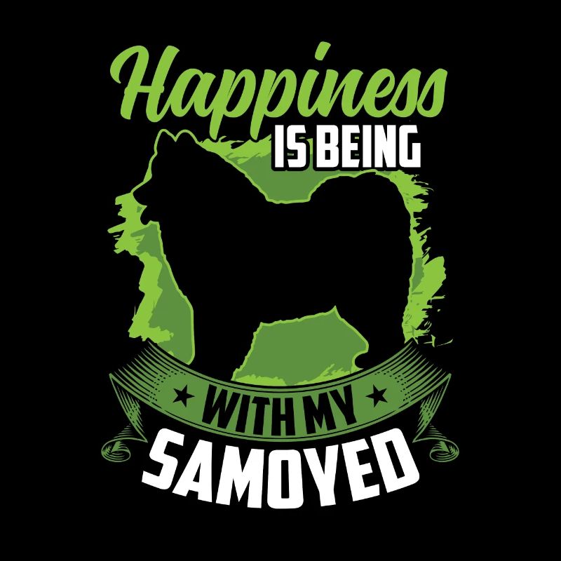 Samojede ist glücklich sein Samojedenspitz