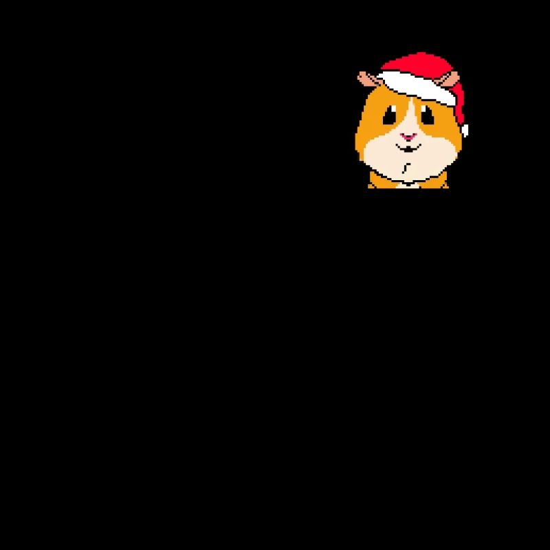 Cochon d’Inde Pixélisé Noël Drôle