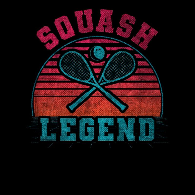 Cool Retro Crossing Rackets Squash Legend
