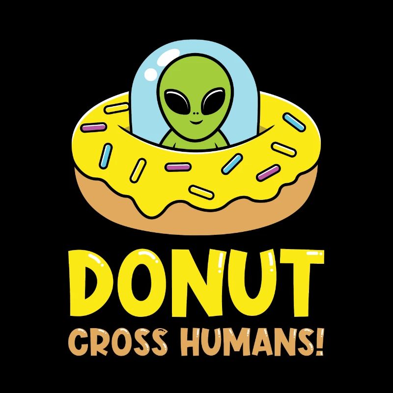 Alien Donut UFO Cute Alien Head