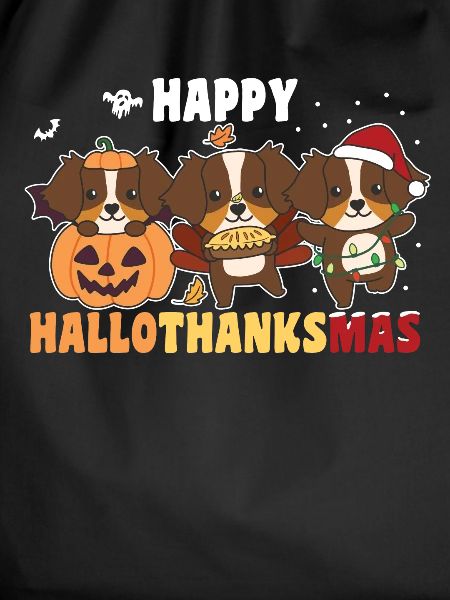 Happy Hallothanksmas Australian Shepherd