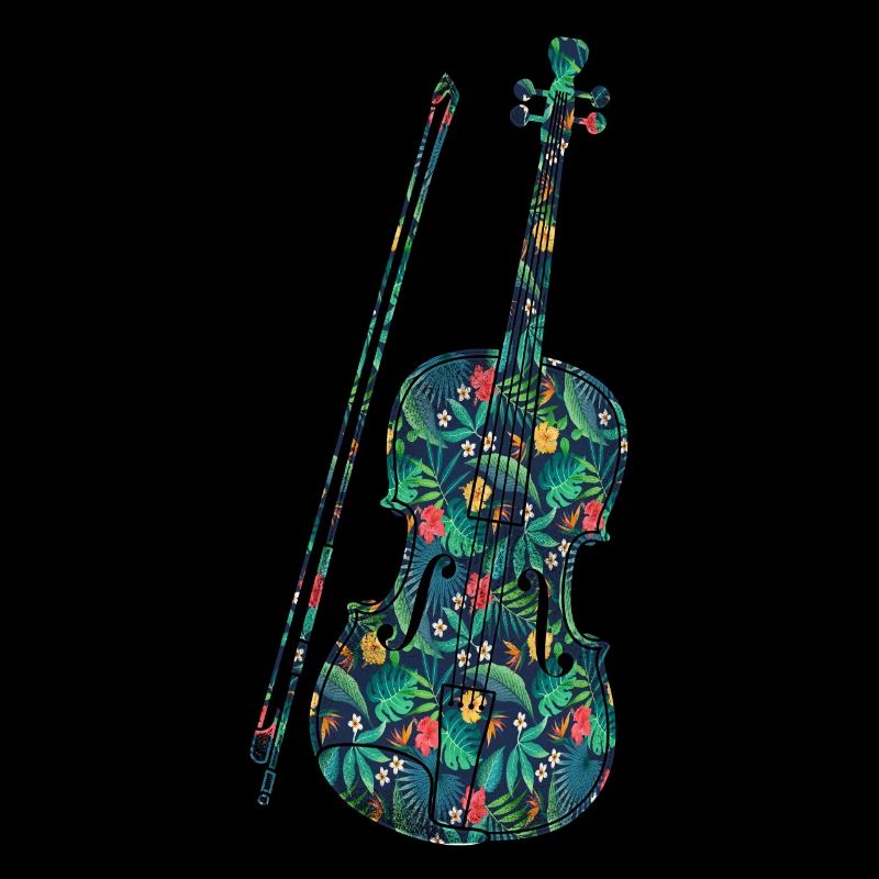 Violin Violinist Tropical Flower