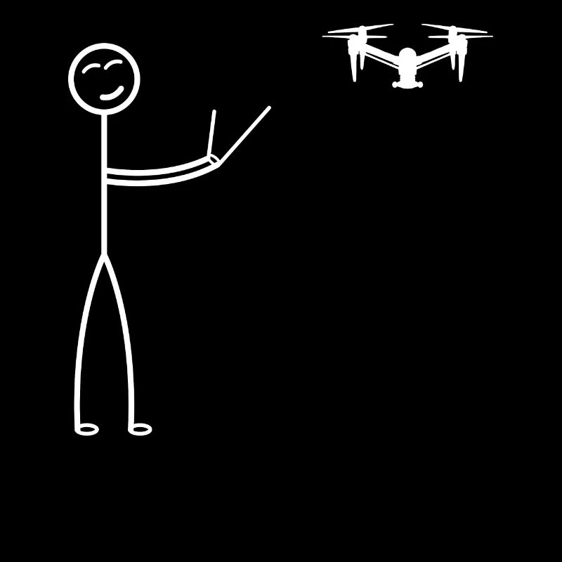 Quadcopter Drone Pilot Stick Figure - Drôle de drone