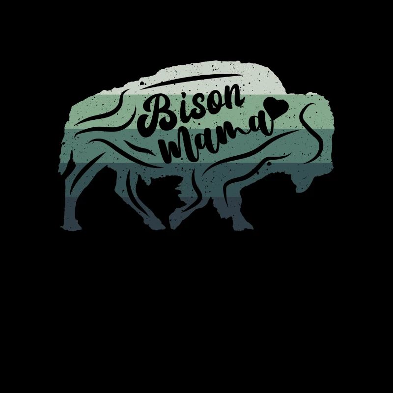 Rétro Bison Maman Vache Bison Buffle Buffle d’eau