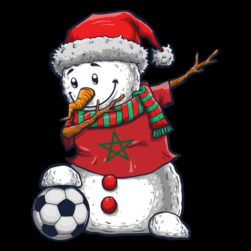 Soccer Boy Dabbing Snowman Christmas Jersey