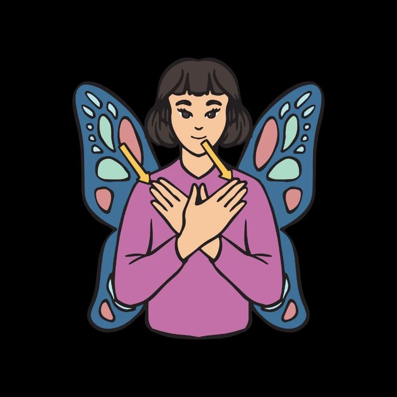 Papillon ASL Geste de la main sourd