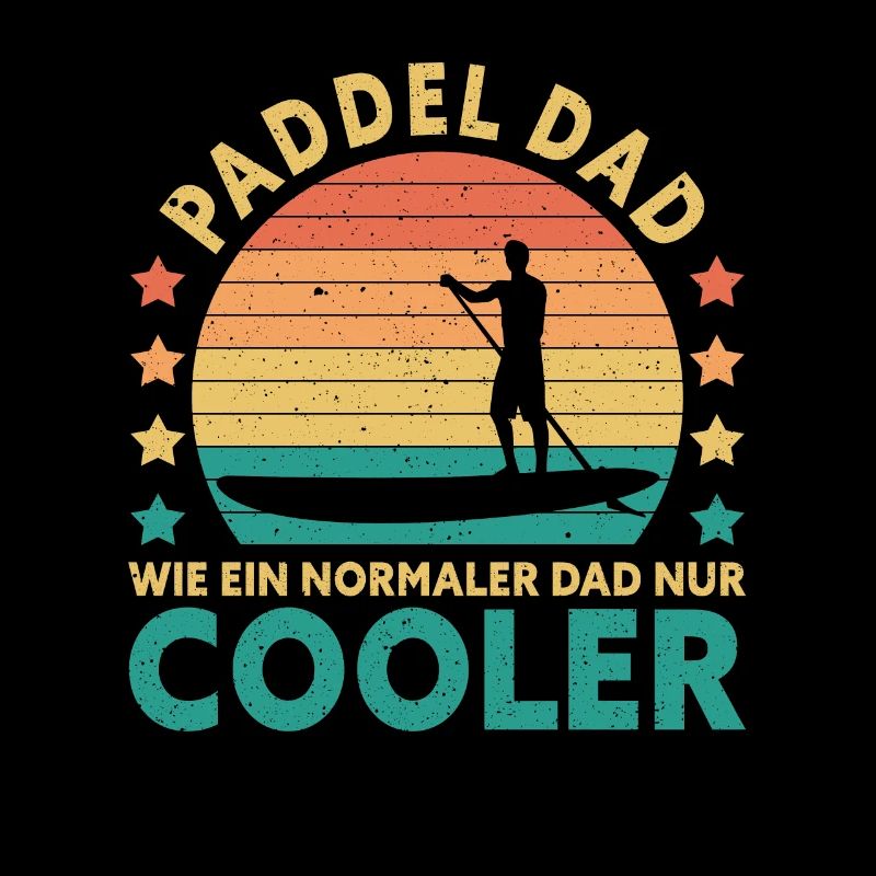 Retro Paddle Dad Like a Normal Dad Only Cooler