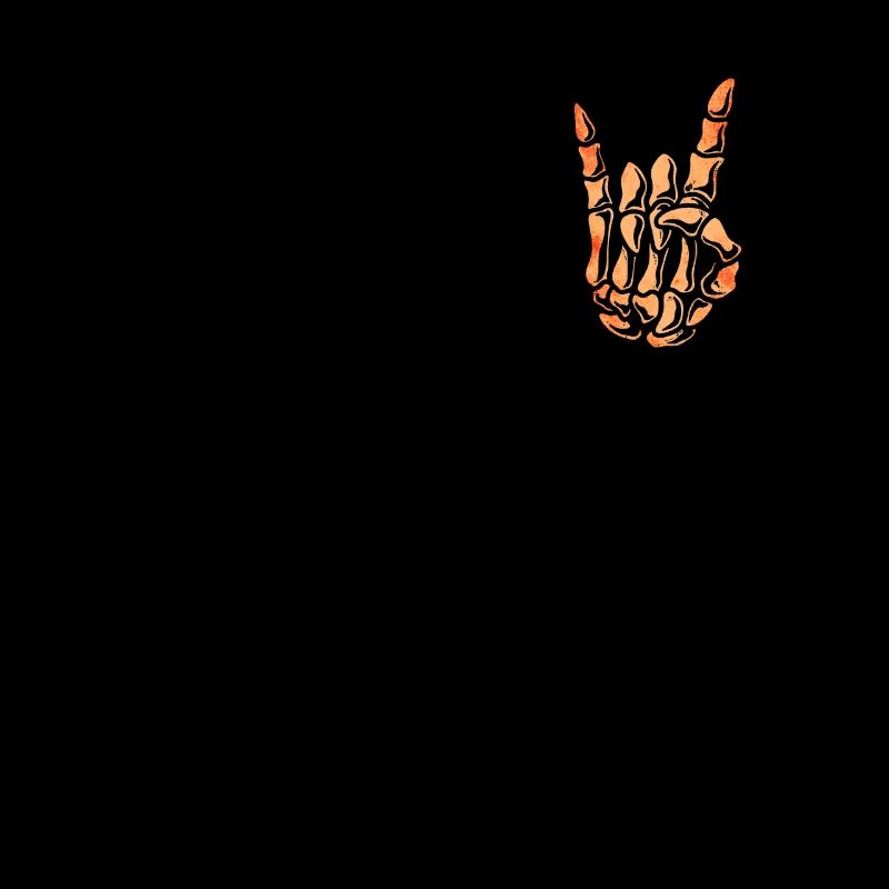 Skelett Hand Rock and Roll