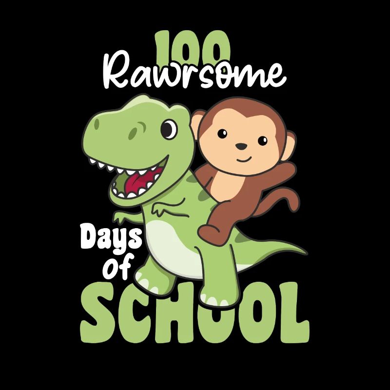100 rawrsome days of school Monkey Trex 100 Days