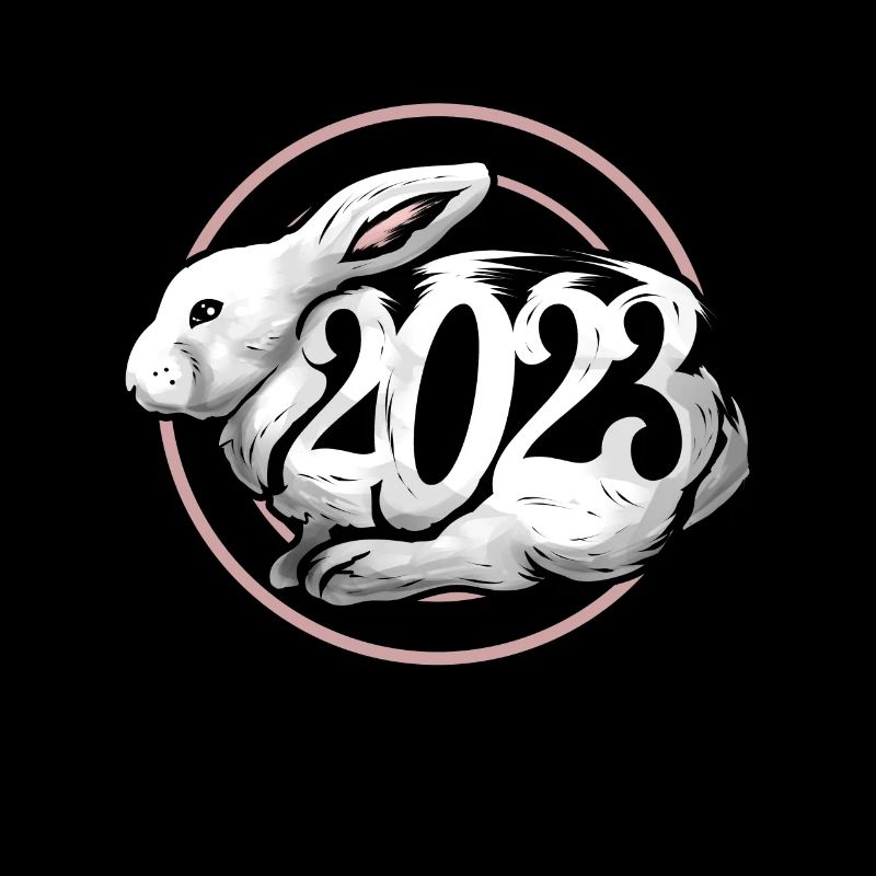 Realistic Rabbit Logo For 2023 Chinese New Year