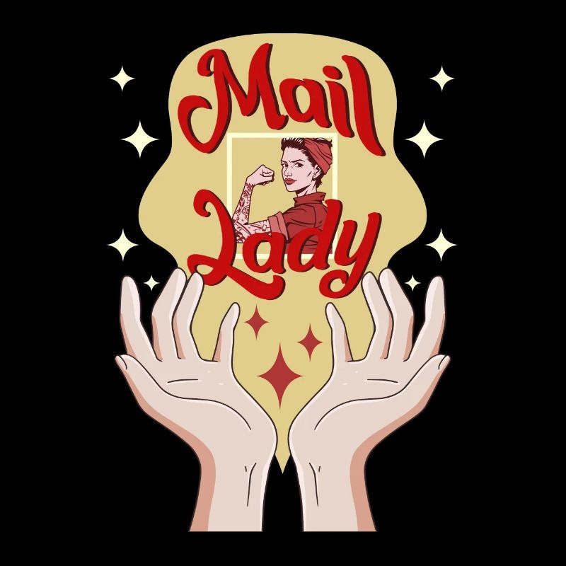 Mailman Shirt, Mail Lady Stamp Tee, Cute Mail