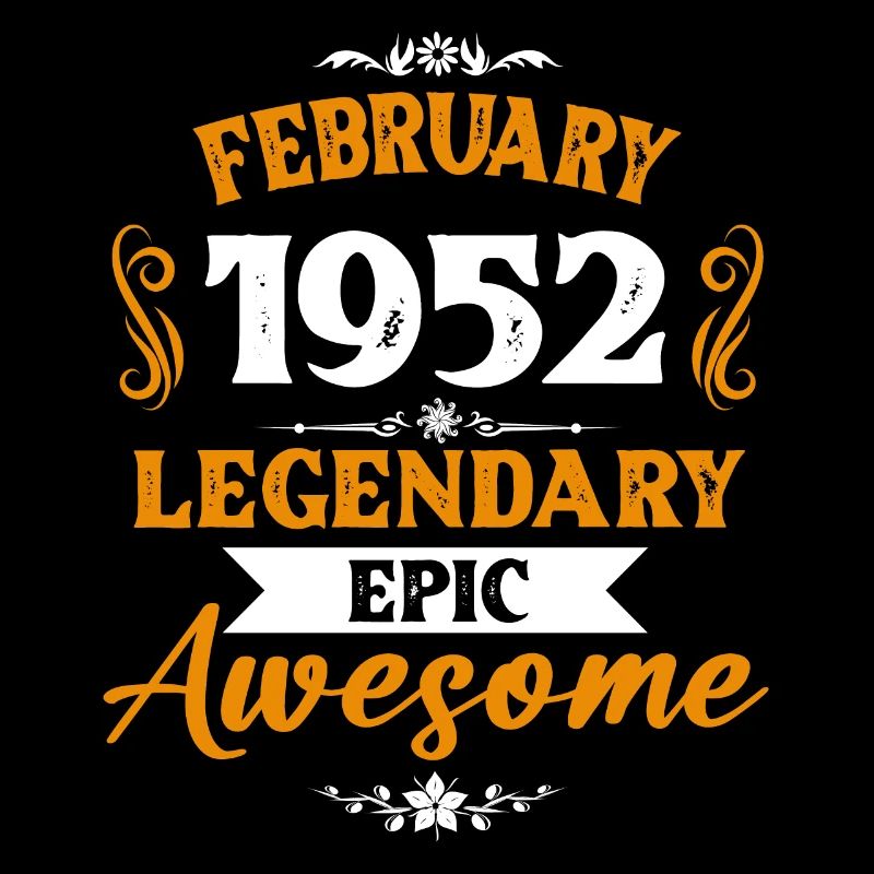 Februar 1952 Legenden Geburtstag Geschenk