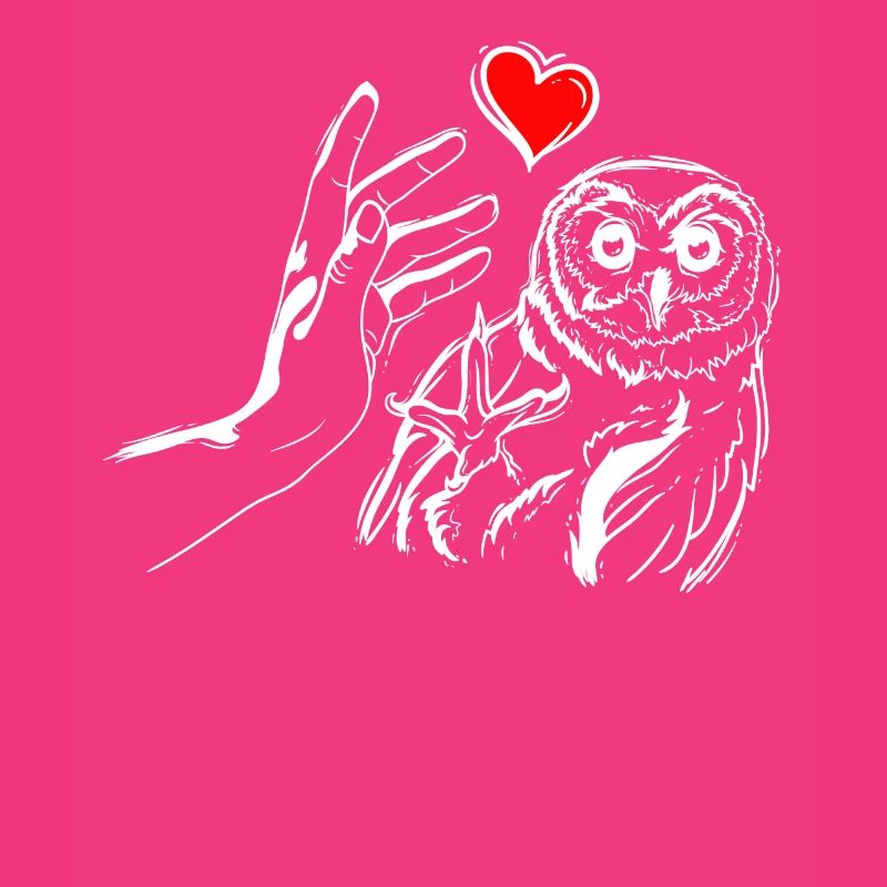 Eule Herz Händchen Halten mit Eule