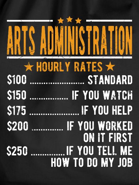 Art Administration Hourly wage