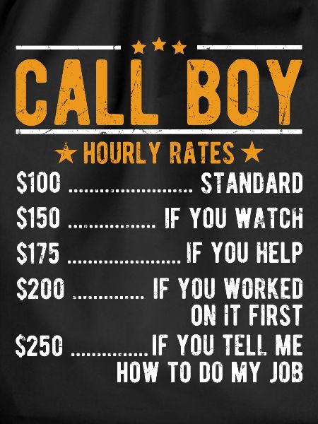Call Boy hourly wage