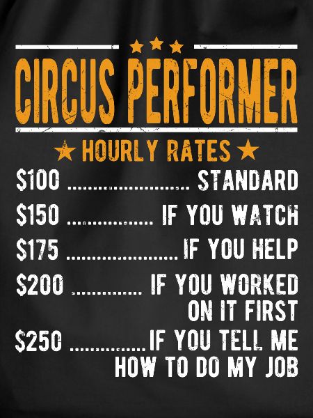 Circus artist hourly wage