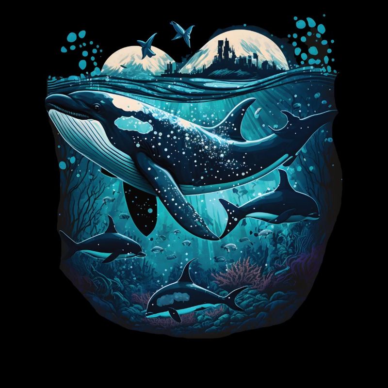 Bunter Schwertwal Wale beobachten Orca Wal