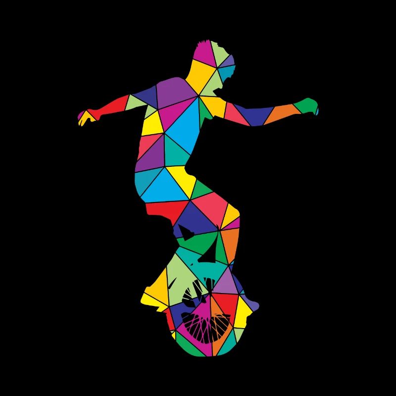 Low Poly Unicycle Polygon Solowheel