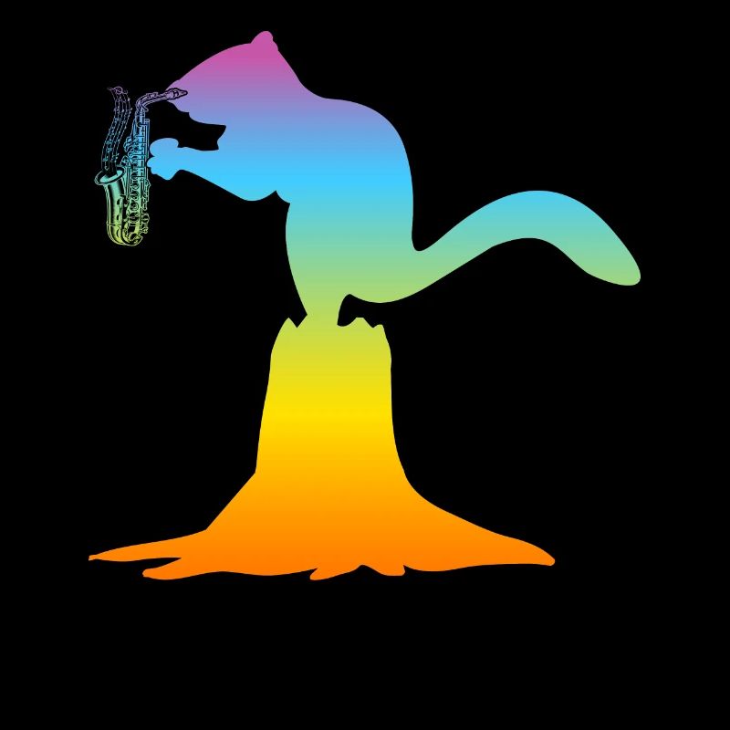 Squirrel Saxophonist Squirrel Saxophone Player