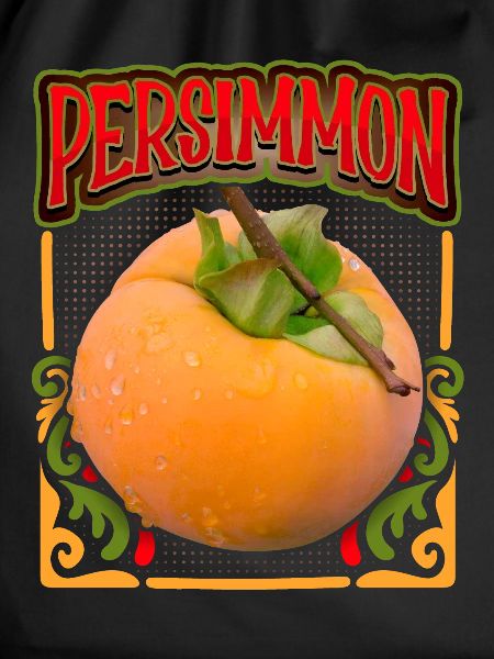 Persimmon, persimmon fruit, illustration