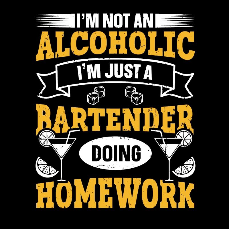 Juste un barman faisant ses devoirs Barman drôle