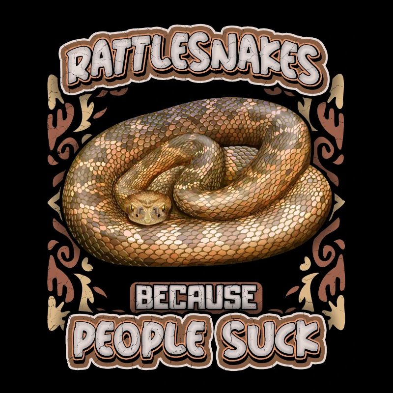 Serpent, serpent à sonnette, slogan People-Suck
