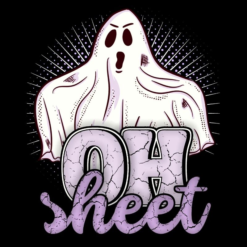 Drôle de fantôme de boo, drap de lit, oh-drap, jeu de mots