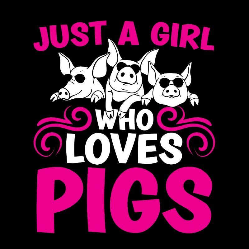 Une fille aime les cochons